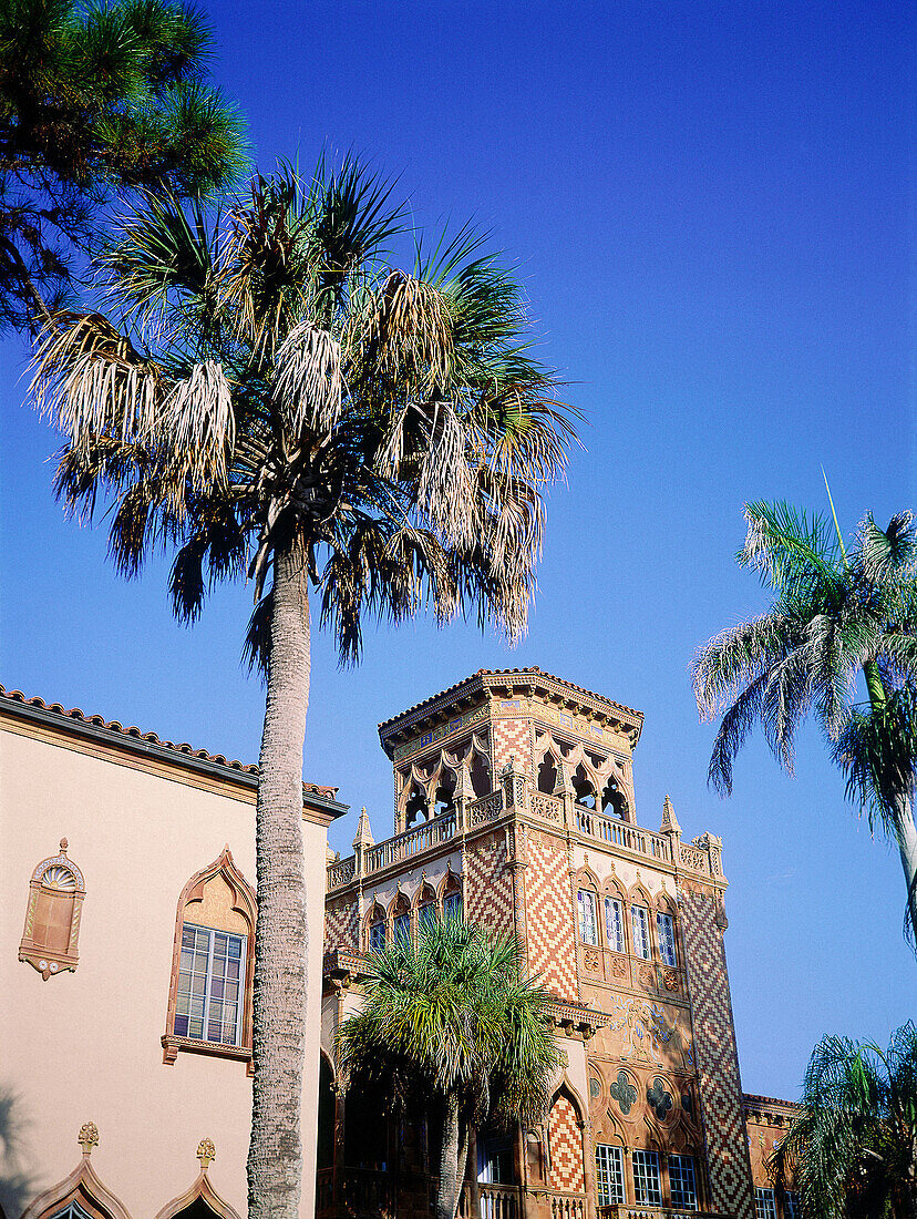 The John Ringling venetian style palace. Sarasota. Florida. USA.