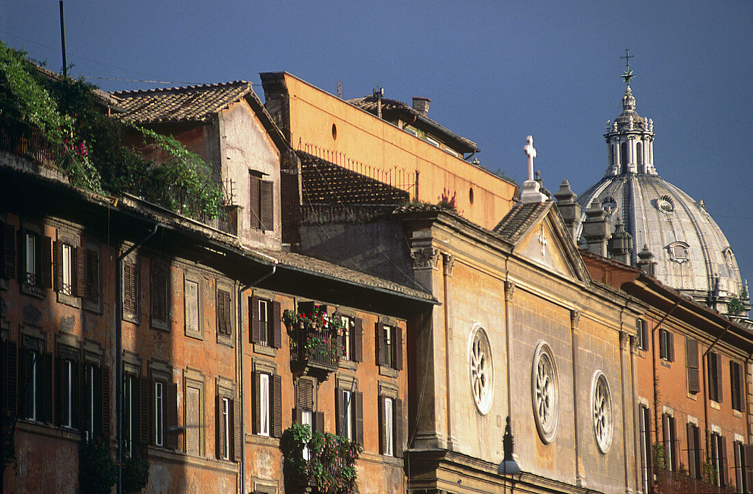 Piazza Navona façades. Rome. Lazio. Italy.