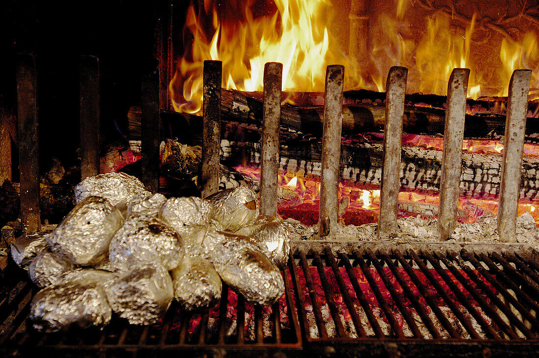 Piqu Boeuf restaurant specialized in grilled Charolais beef meat, Beaune. Burgundy, France