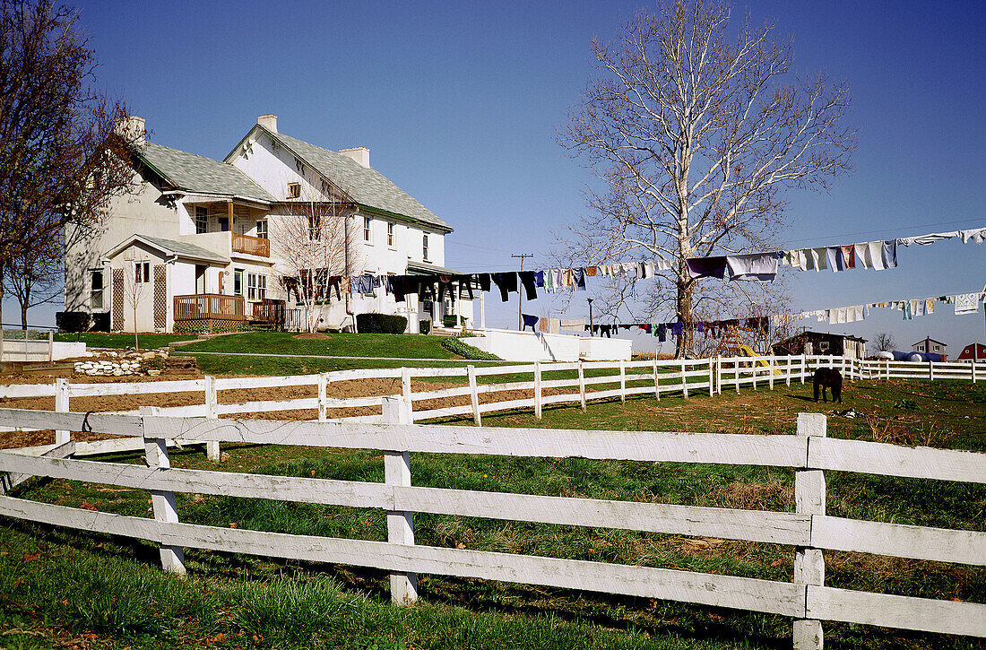Amish farm, Lancaster County. Pennsylvania, USA