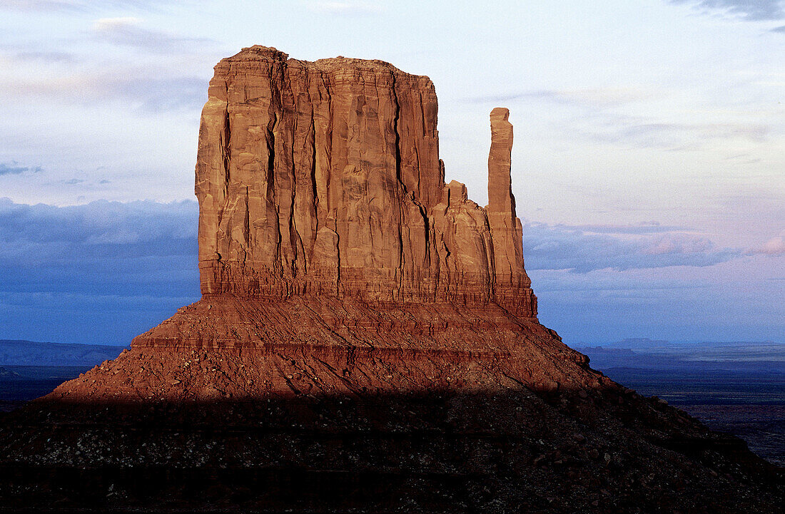 Landscape of red mesas. Monument valley, Navajo reservation. Utah. United states (USA)