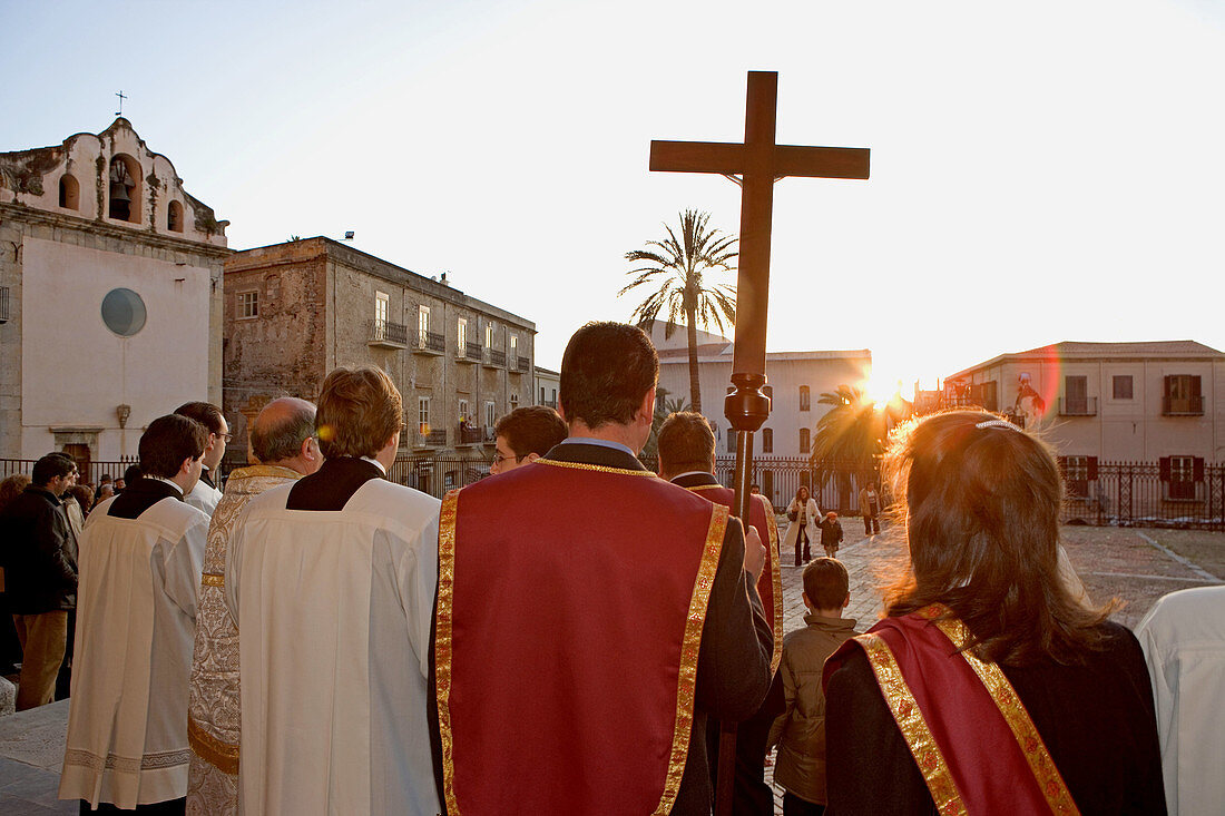 Great St. Joseph procession in March, Cefalù. Sicily, Italy