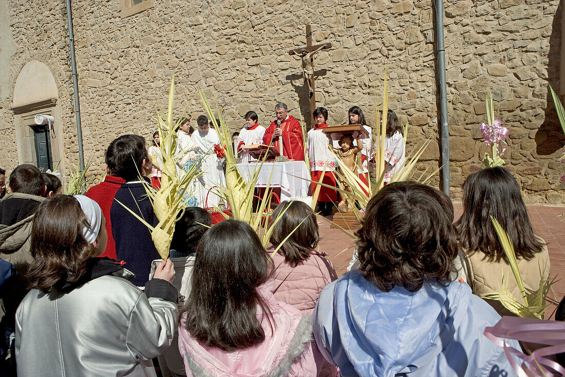 Palm Sunday before Easter. Pettineo, Parco delle Madonie natural park area. Sicily, Italy