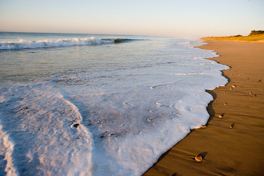 Plage des Baleine ( Whales beach) at dusk. Isle of Rhé. Charente-Maritime. France