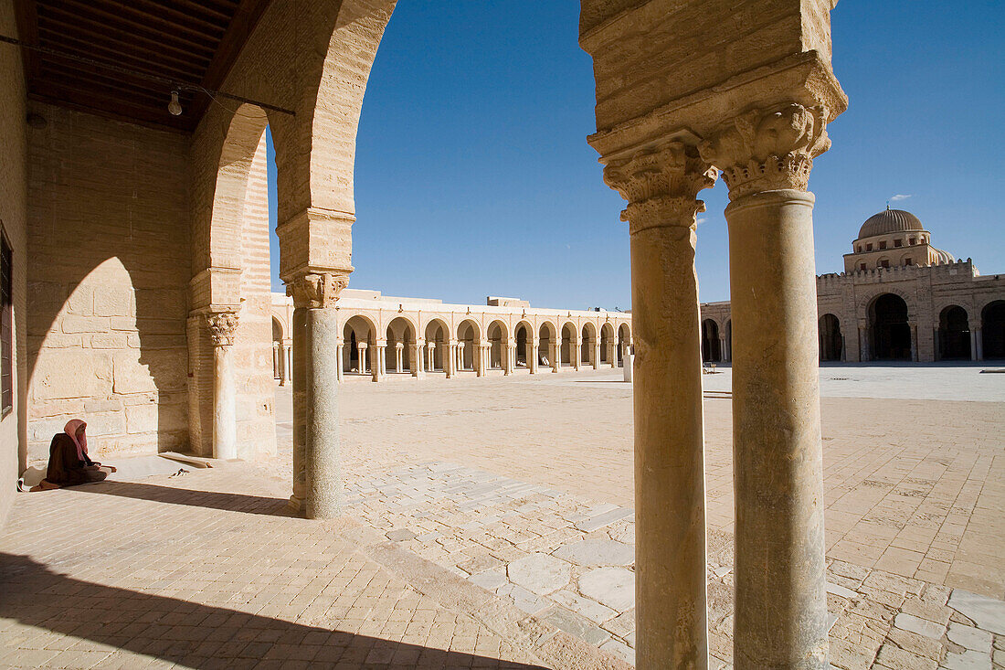 The Great Mosque founded by Sidi Uqba in the 6th century is the most ancient place of prayer in North Africa. Kairouan Tunisia