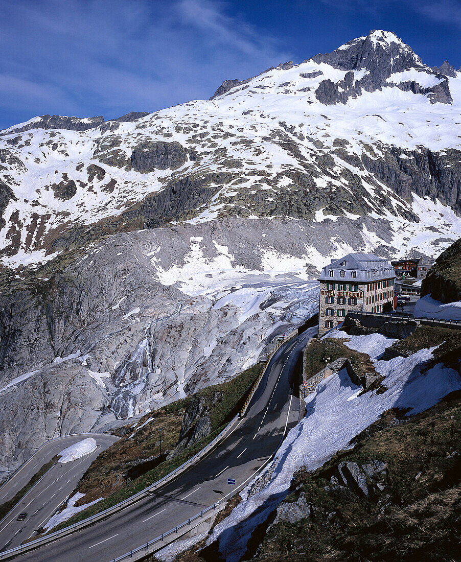 Rhone Glacier, Hotel Belvedere, Alps, Switzerland