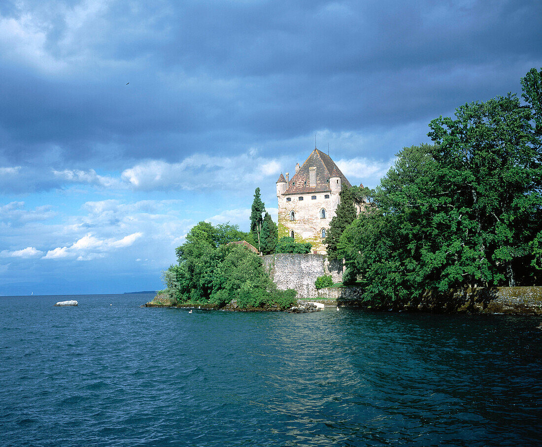 Yvoire castle on Lake Geneva. Haute-Savoie. France