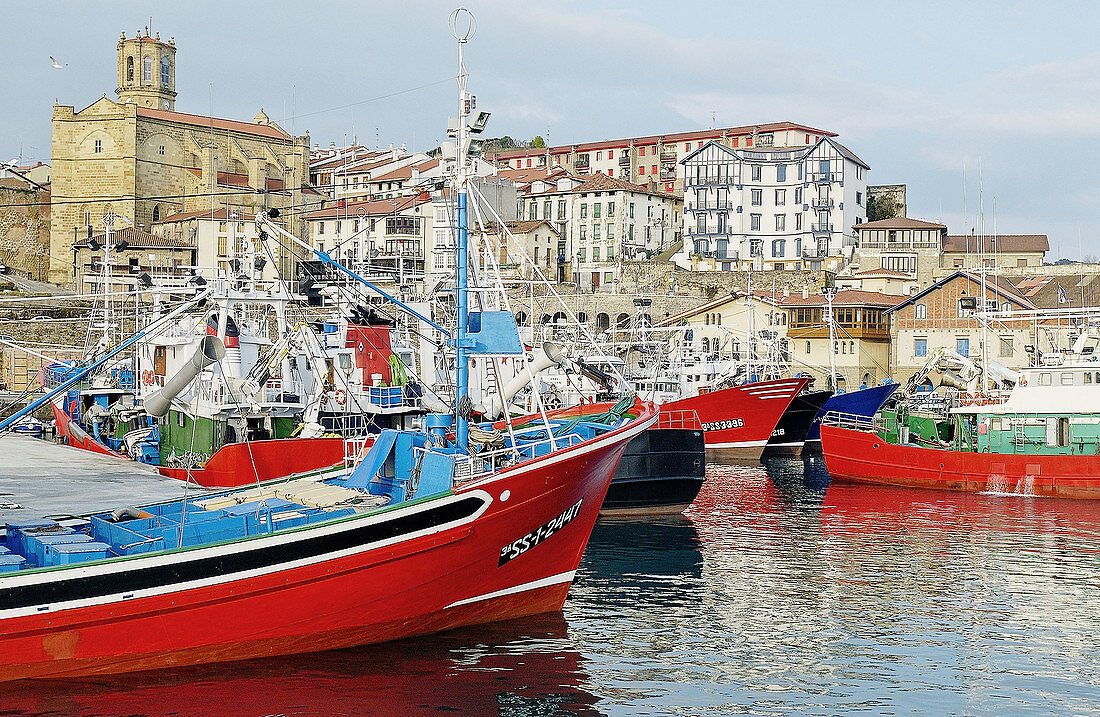 Fischereihafen. Getaria. Guipúzcoa, Spanien