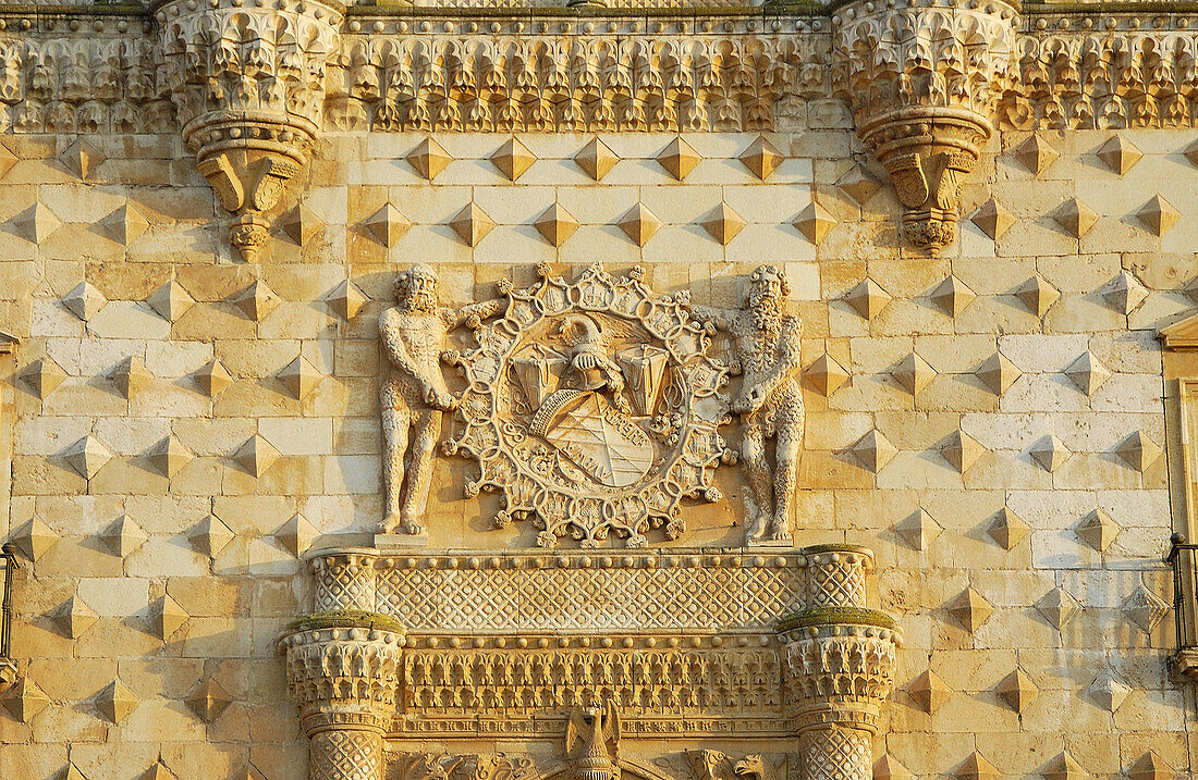 Detail des Palacio del Infantado (1480-83) von Juan Guas. Guadalajara. Spanien