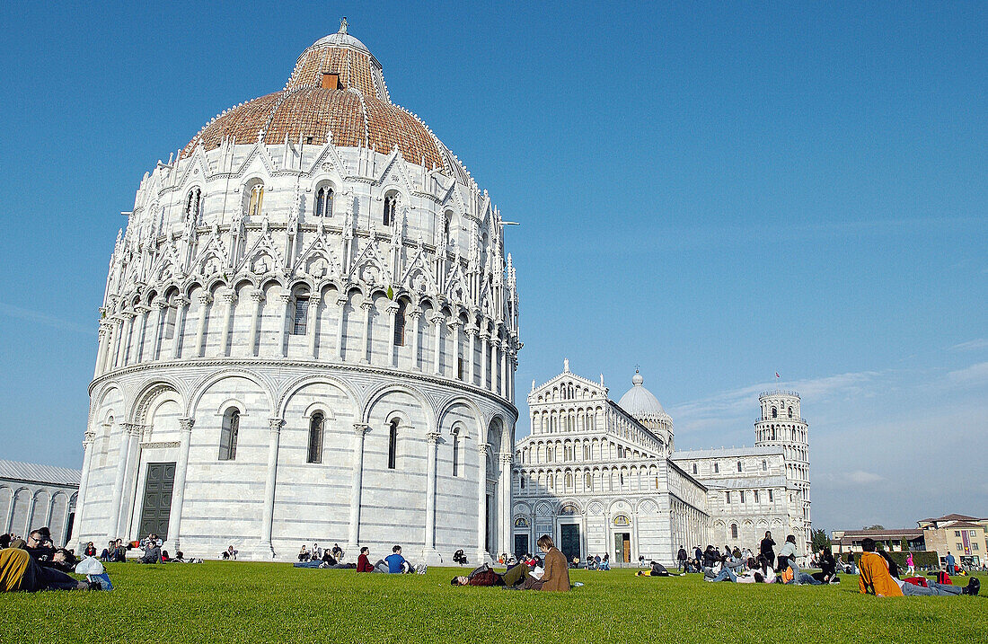 Piazza dei Miracoli. Pisa. Toskana, Italien