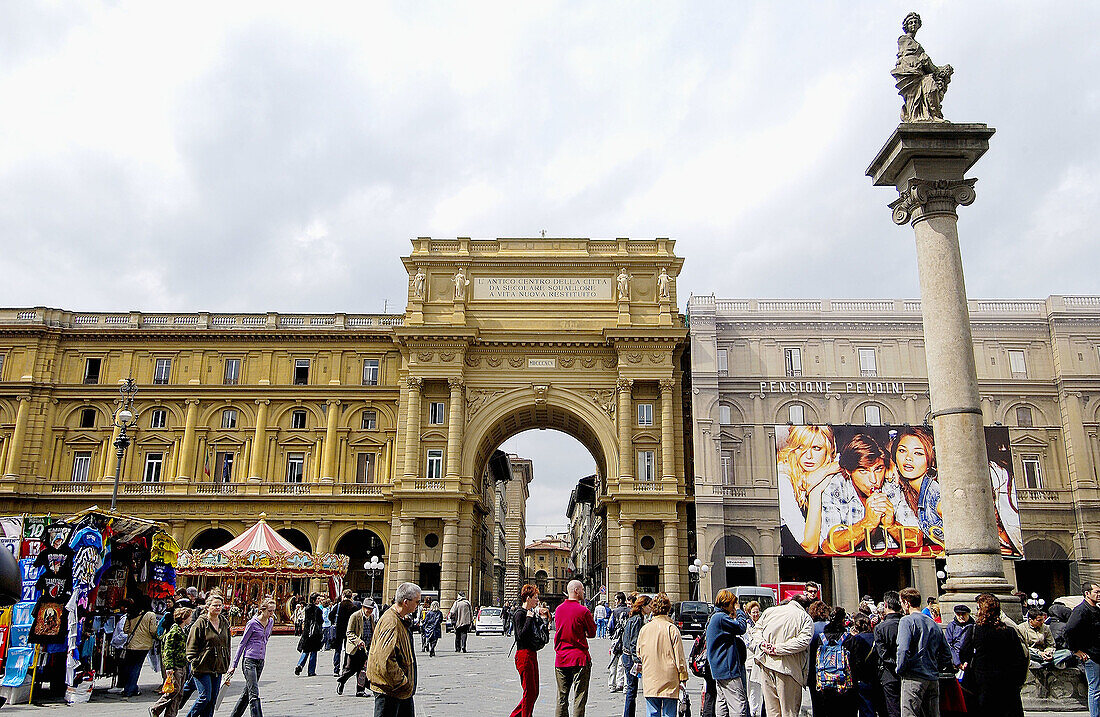 Piazza della Repubblica (Platz der Republik). Florenz. Toskana, Italien