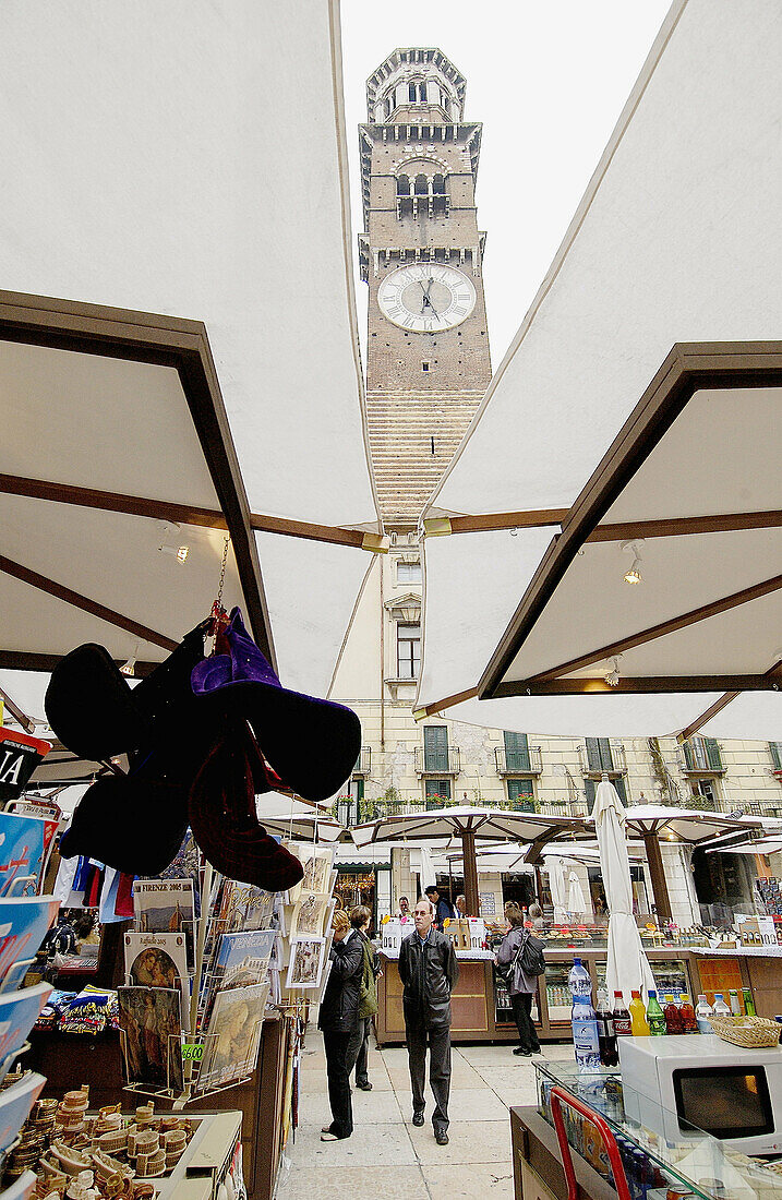 Piazza delle Erbe. Verona. Venetien, Italien