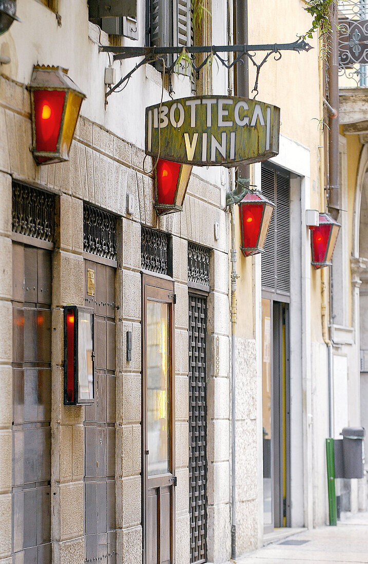 Restaurant und Weinkeller Bottega del Vino. Verona. Venetien, Italien