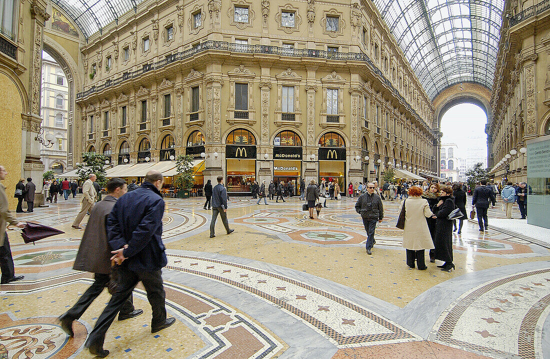 Galerie Vittorio Emanuele II. Mailand. Lombardei, Italien