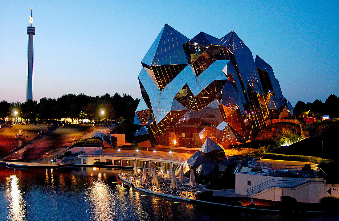 Futuroscope, Bild- und Ton-Themenpark. Poitiers. Vienne, Poitou-Charentes, Frankreich