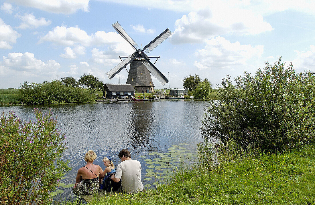 Windmühlen. Kinderdijk. Niederlande