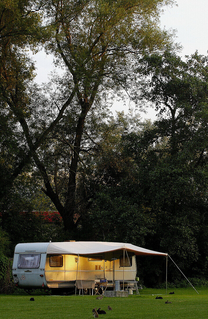 Campingplatz. Rotterdam, Niederlande