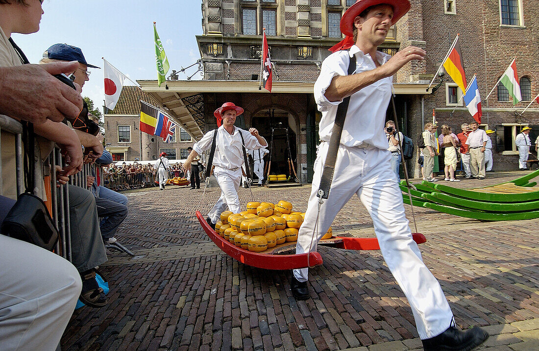 Cheese market, De Waag. Alkmaar. Netherlands