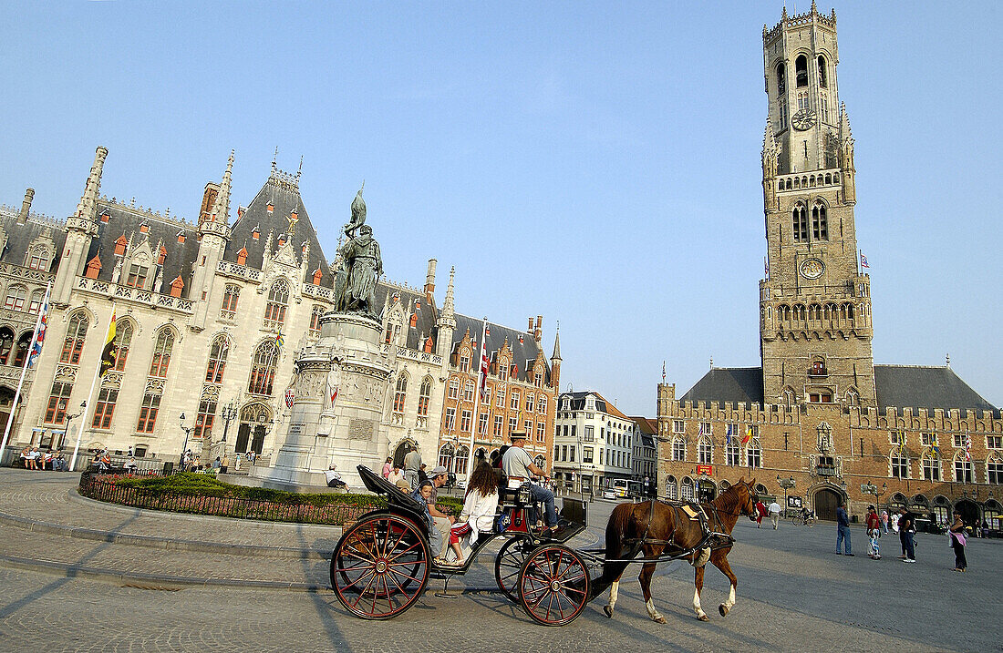 Markt (Market Square). Brugge. Flanders, Belgium