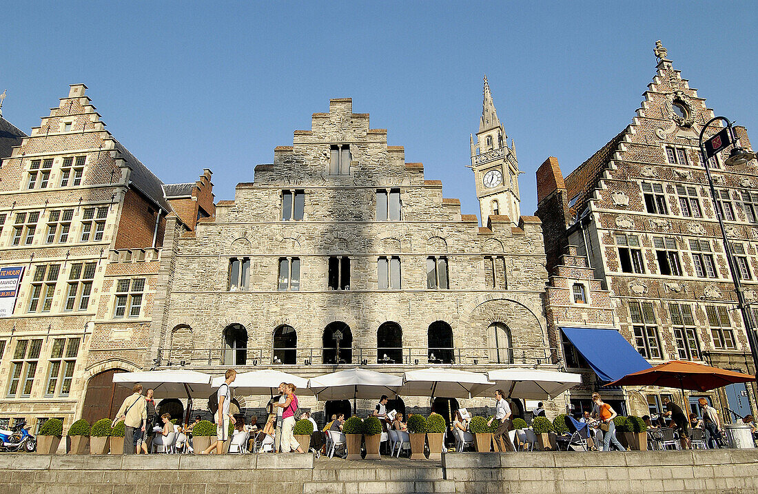 Graslei. Gent. Flandern, Belgien