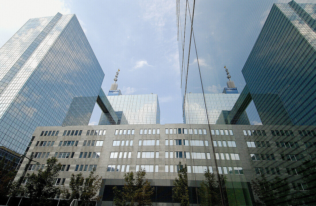 Office buildings, Boulevard du Roi Albert II. Brussels, Belgium