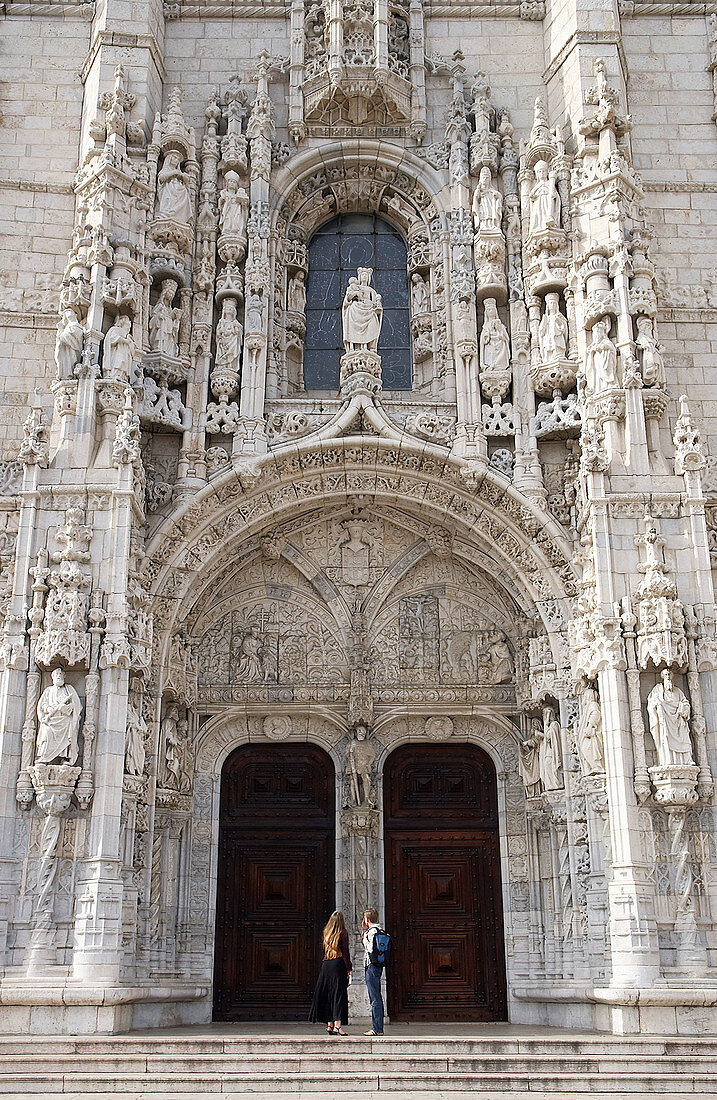 Südfassade des Klosters der Hieronymiten, Lissabon. Portugal