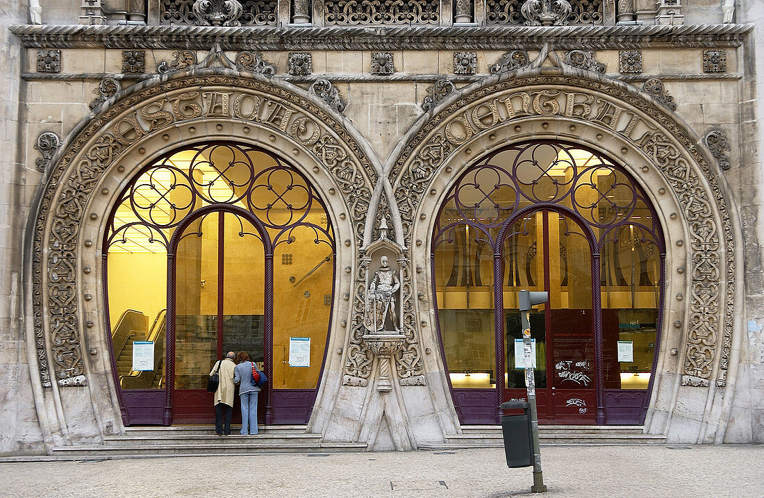 Rossio-Bahnhof, Lissabon. Portugal