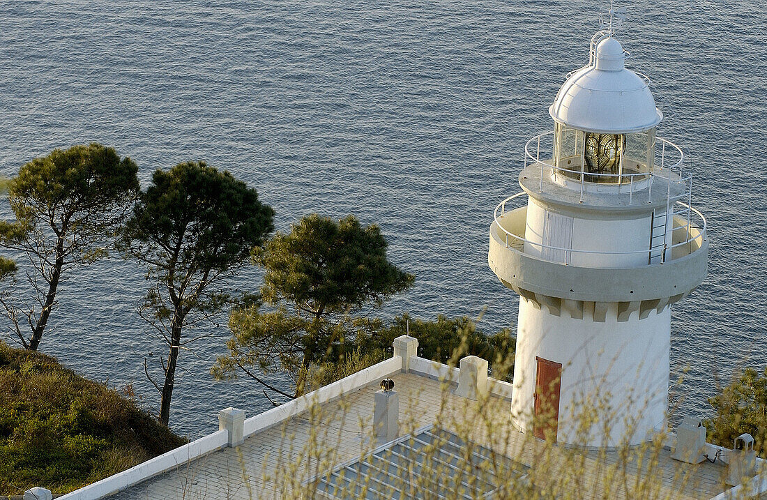 Igeldo lighthouse. Bay of Biscay. Donostia, San Sebastian. Euskadi. Spain.