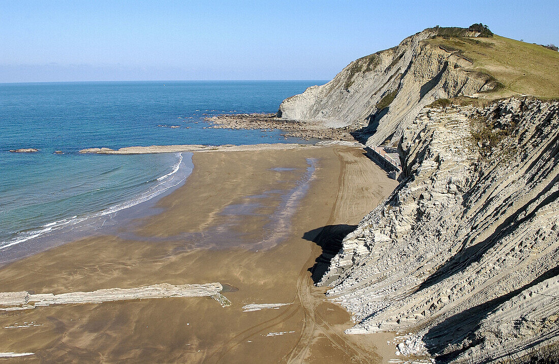 Beach. Zumaia. Gipuzkoa. Euskadi. Spain.