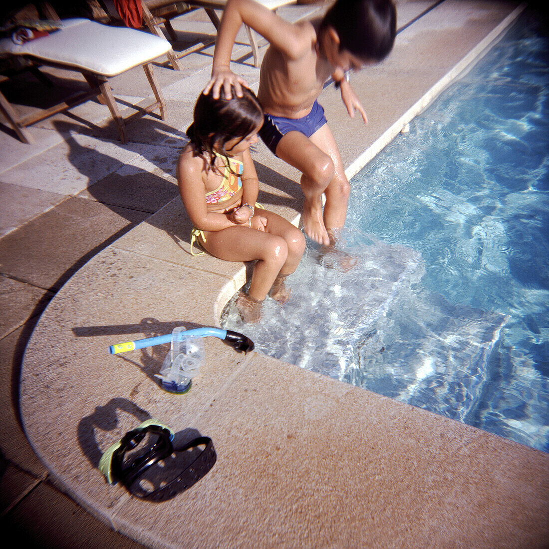 Children in swimming pool