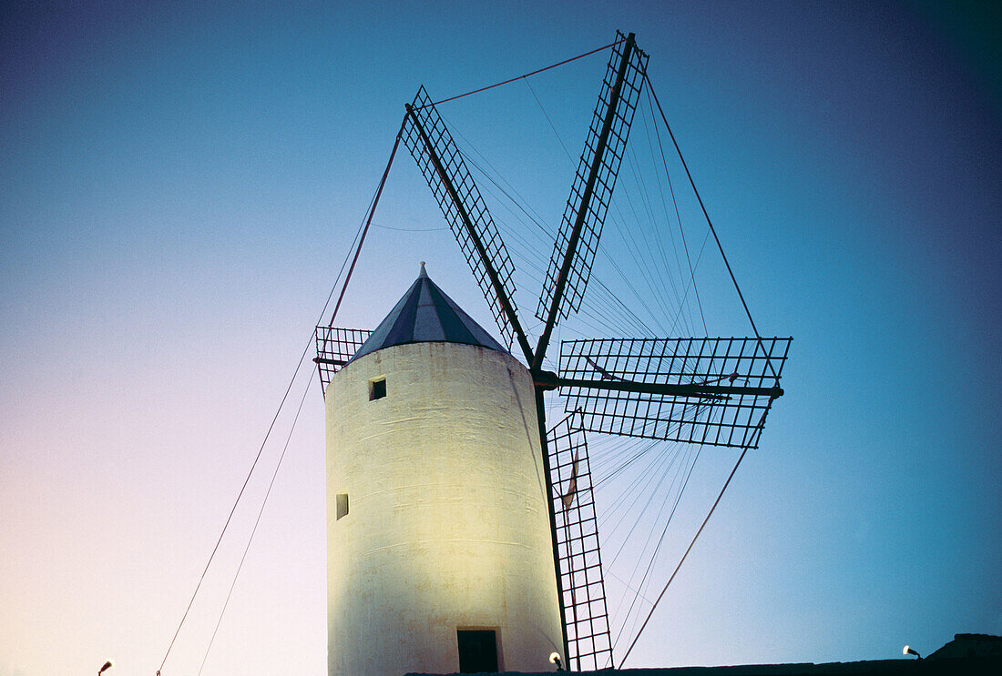 Molí de Dalt windmill, Sant Lluís. Minorca, Balearic Islands. Spain
