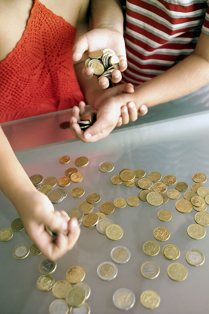  Anonymous, Boy, Boys, Cash, Caucasian, Caucasians, Child, Childhood, Children, Coin, Coins, Color, Colour, Contemporary, Count, Counting, Counts, Economy, Female, Girl, Girls, Glass, Hand, Hands, Human, Indoor, Indoors, Infantile, Inside, Interior, Kid, 
