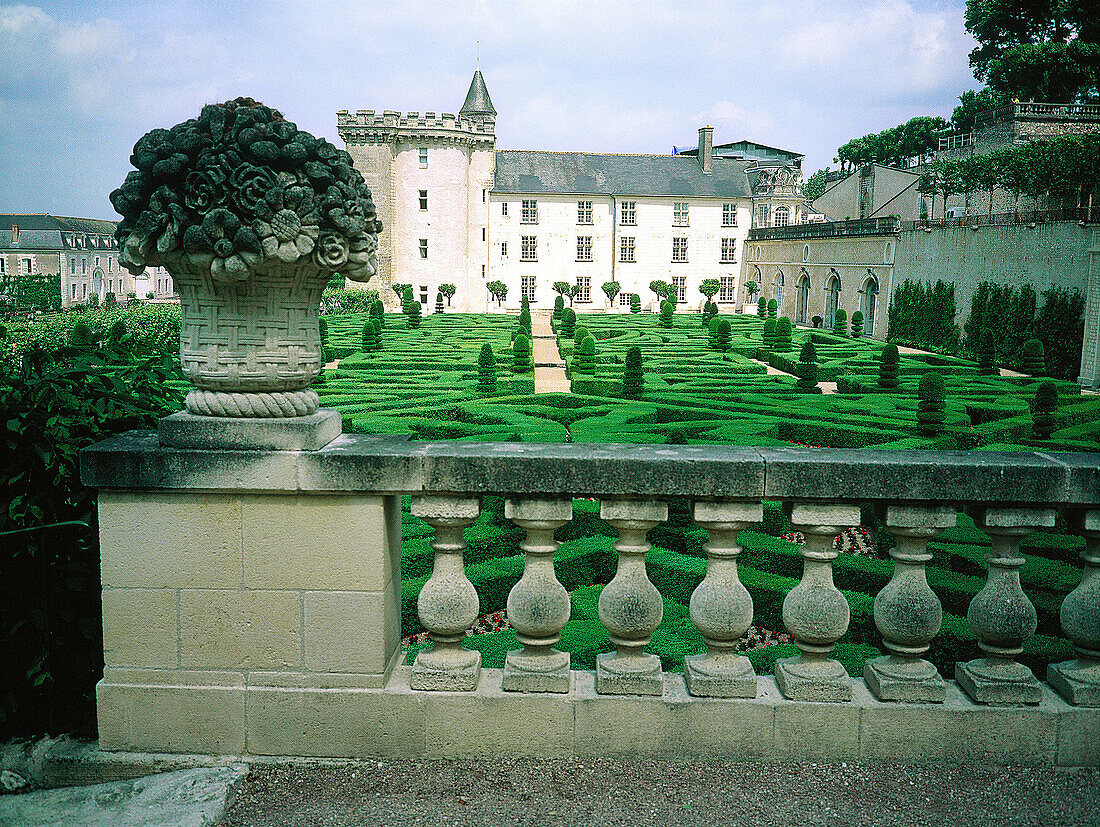 Gardens of Château de Villandry. Touraine. Loire Valley. France