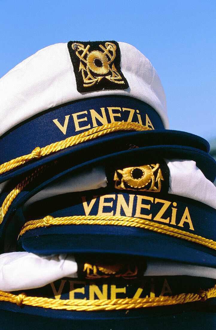 Souvenir caps for sale. Venice. Italy