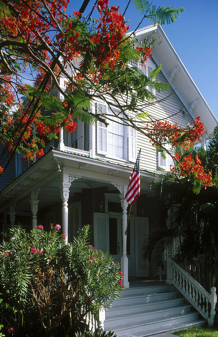 Colonial wooden house. Key West. Florida. USA.