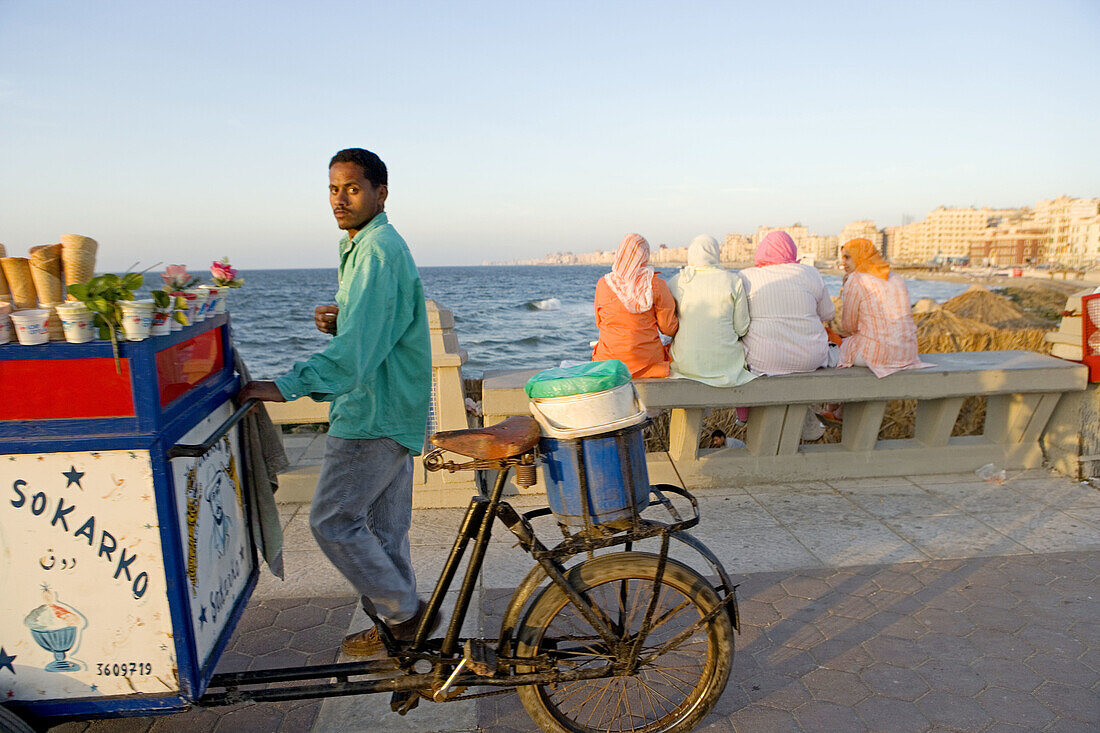 Along the Corniche. City of Alexandria. Egypt