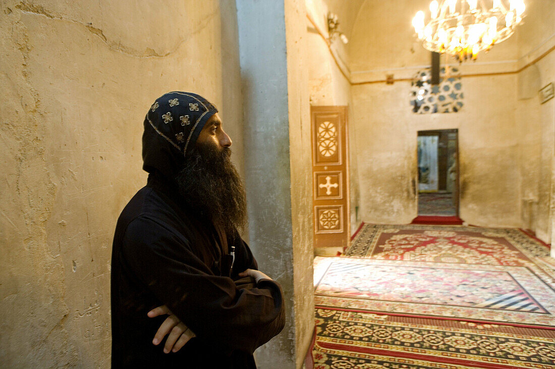 Brother Nicodeme. Saint Bishoy coptic monastery in Wadi Natrun. Egypt.