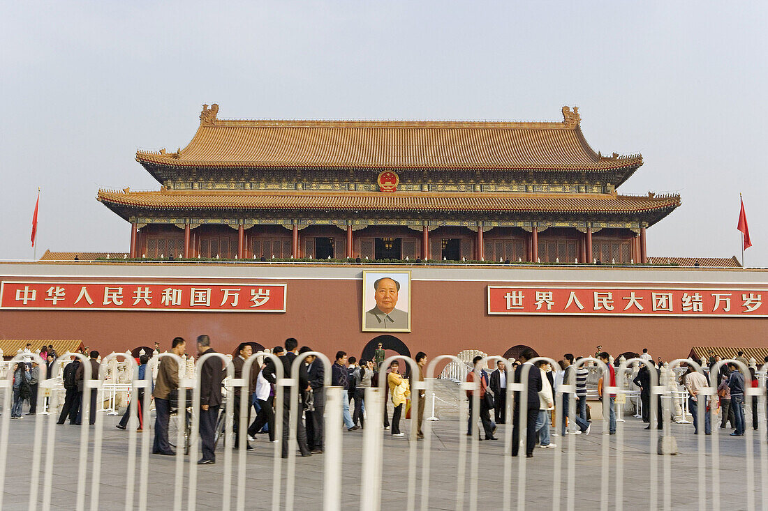 Gate of Heavenly Peace in Tiananmen Square, Beijing. China