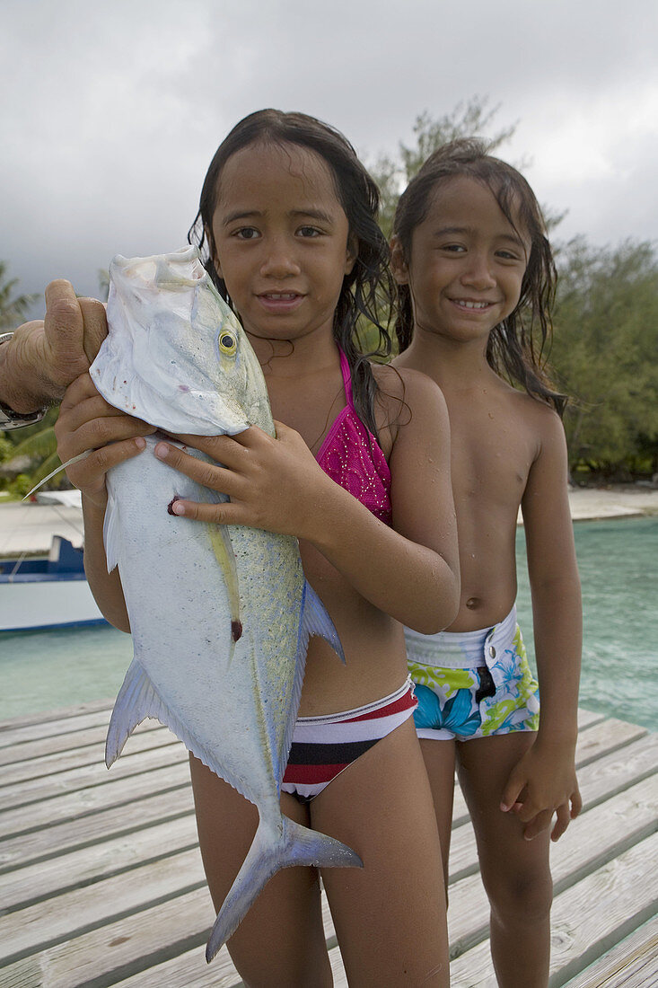 Boarding house Motu Paradis on an islet (motu). Bora Bora island. French Polynesia