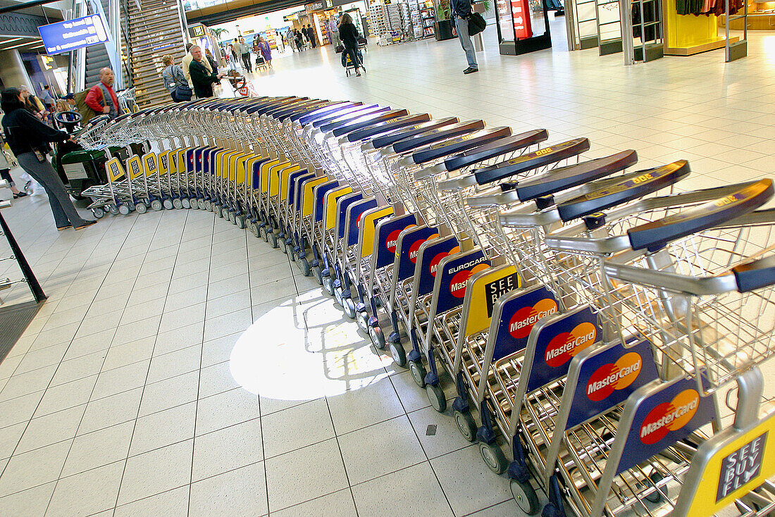 Airport luggage carts