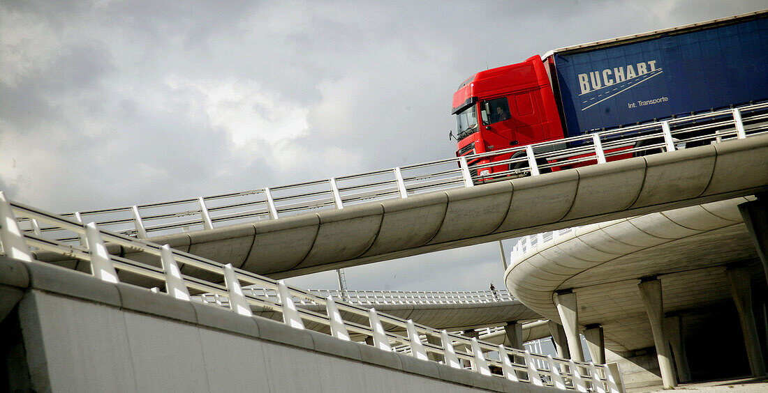 Truck at port of Calais. France