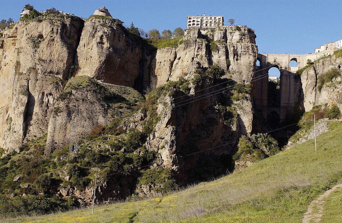 Puente Nuevo, Brücke. Ronda. Provinz Malaga. Spanien