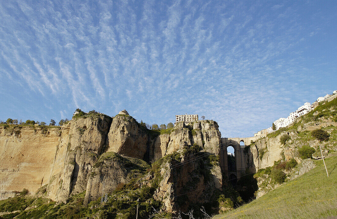 Puente Nuevo, Brücke. Ronda. Provinz Malaga. Spanien