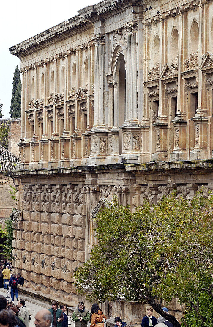 Palast von Karl V., Alhambra. Granada. Spanien