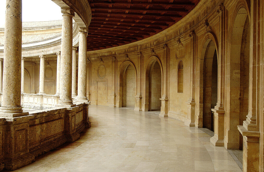 Palast von Karl V., Alhambra. Granada. Spanien