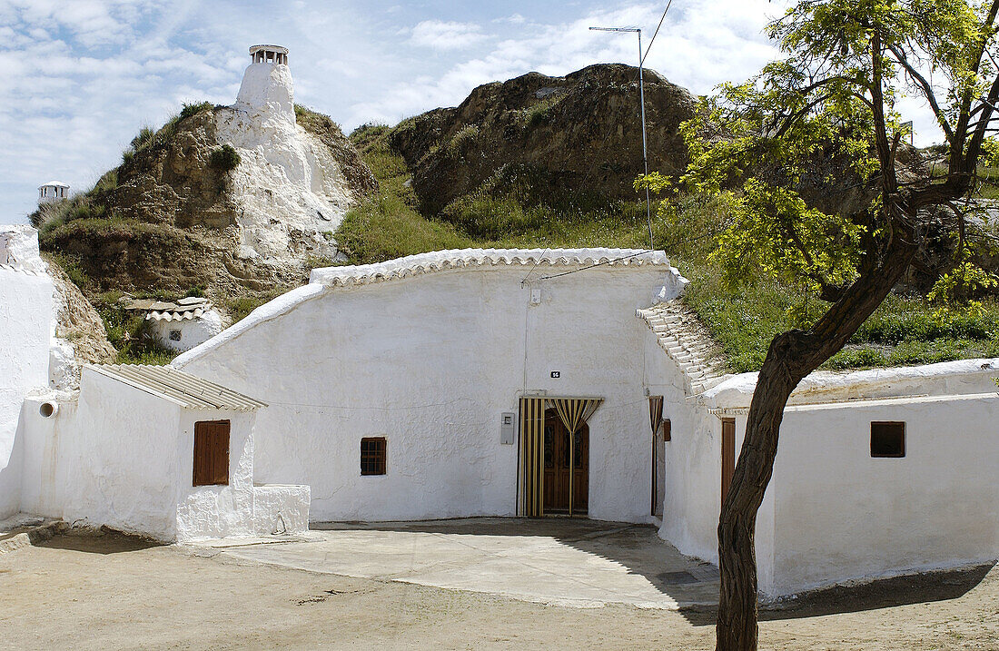 Santiago troglodyte quarter. Guadix. Granada province. Spain