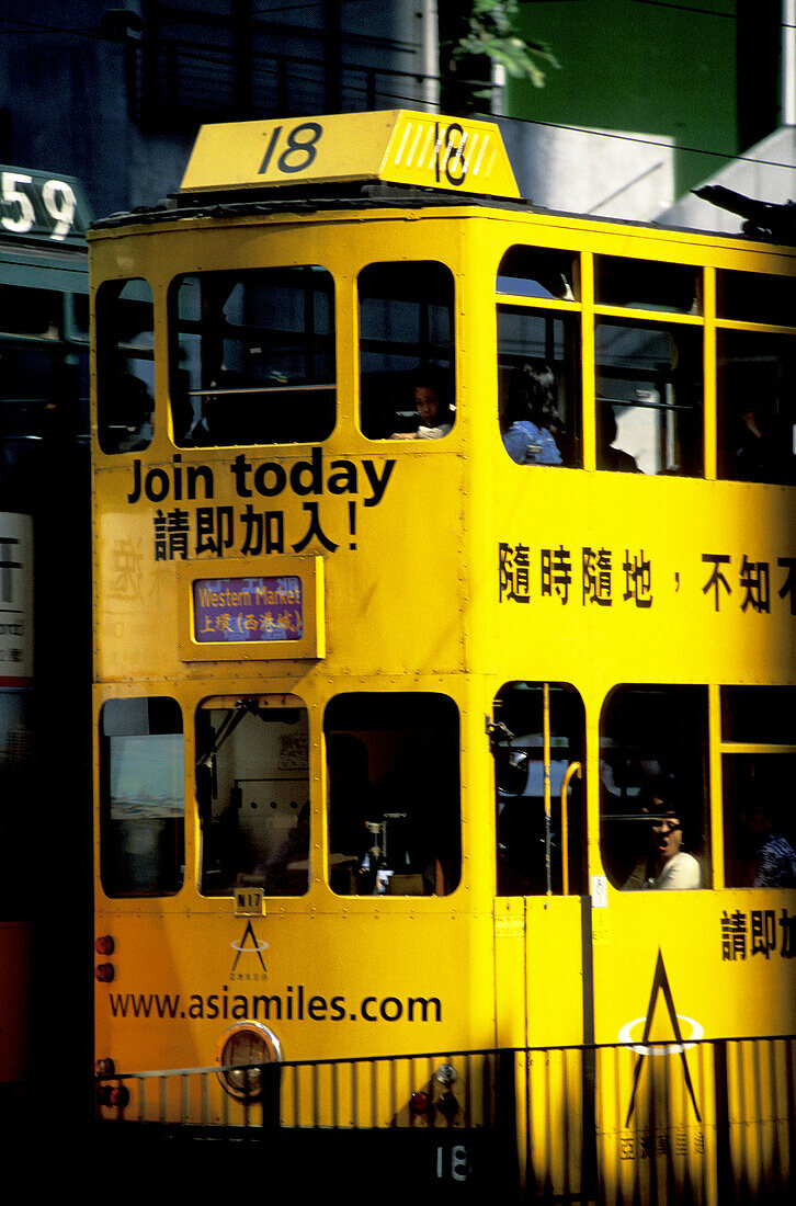 Tramway in Central. Hong Kong. China