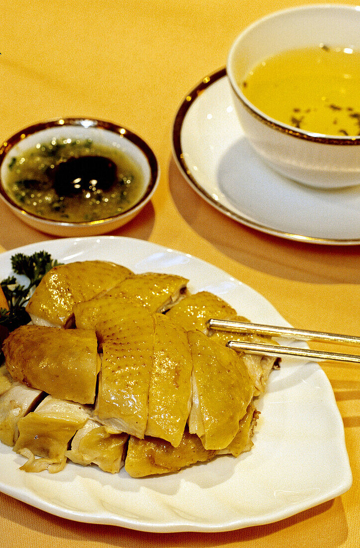 Chicken, Chinese restaurant of Sheraton Hotel. Hongqiao new business district. Shanghai. China