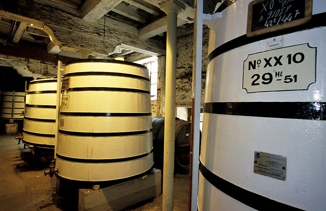Otard cellars, castle of Cognac. Charente département, France