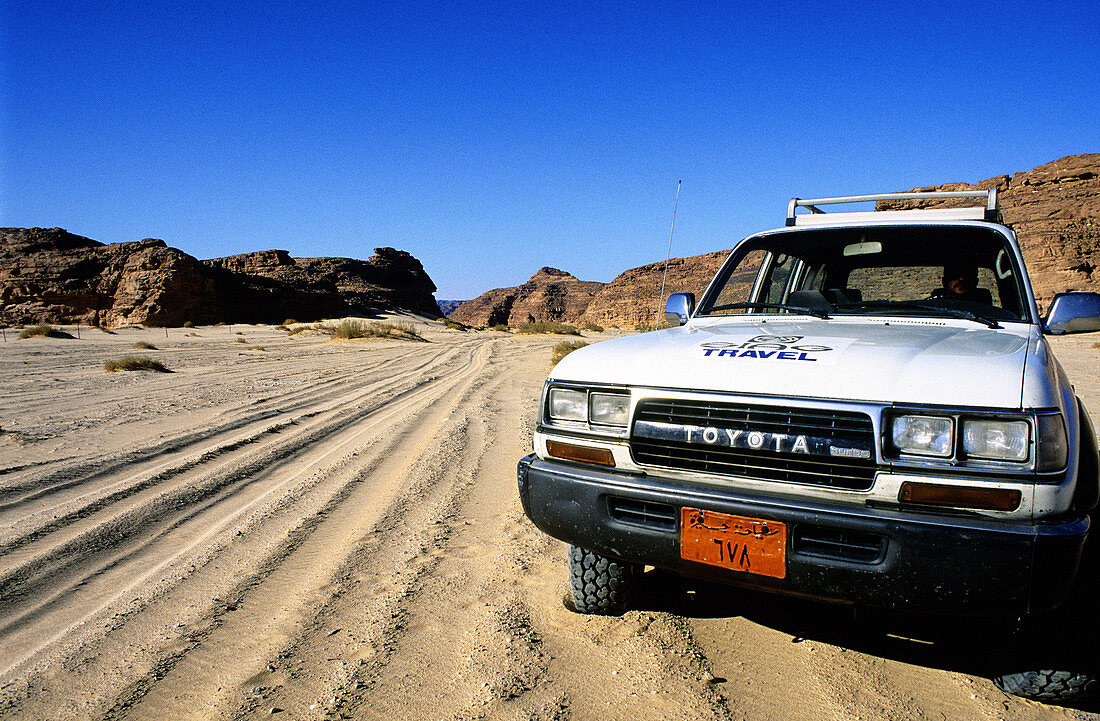 Four-wheel drive in the Sinai desert. Egypt